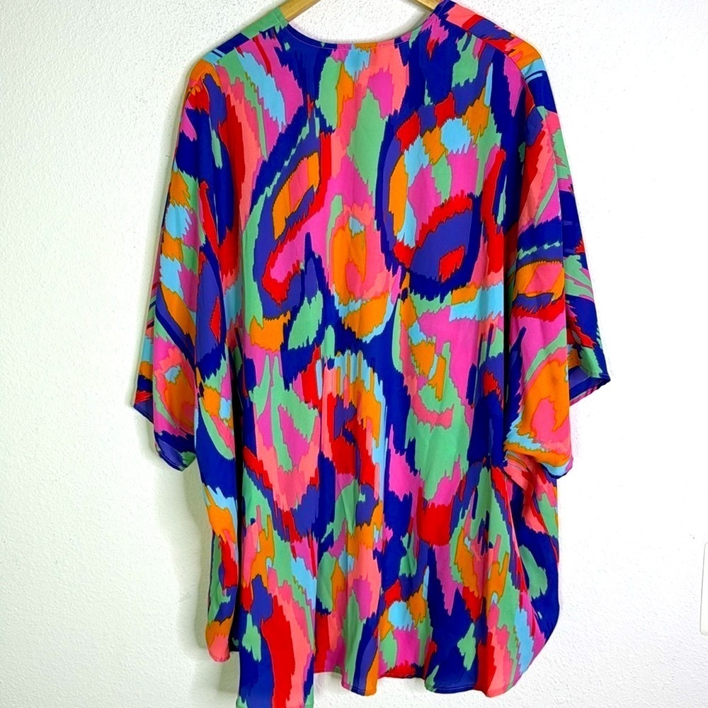 Adrienne colorful paintbrush kimono size large no wear - Picture 4 of 4